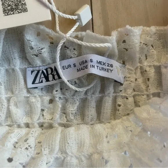 Zara NWT Embroidered Eyelet Cropped Jumpsuit - Picture 8 of 13